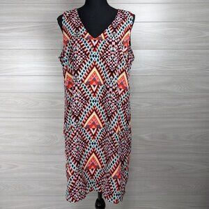 Abstract Midi Dress L